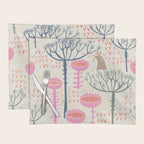Block print scandinavian meadow Placemat Gallery Image 1