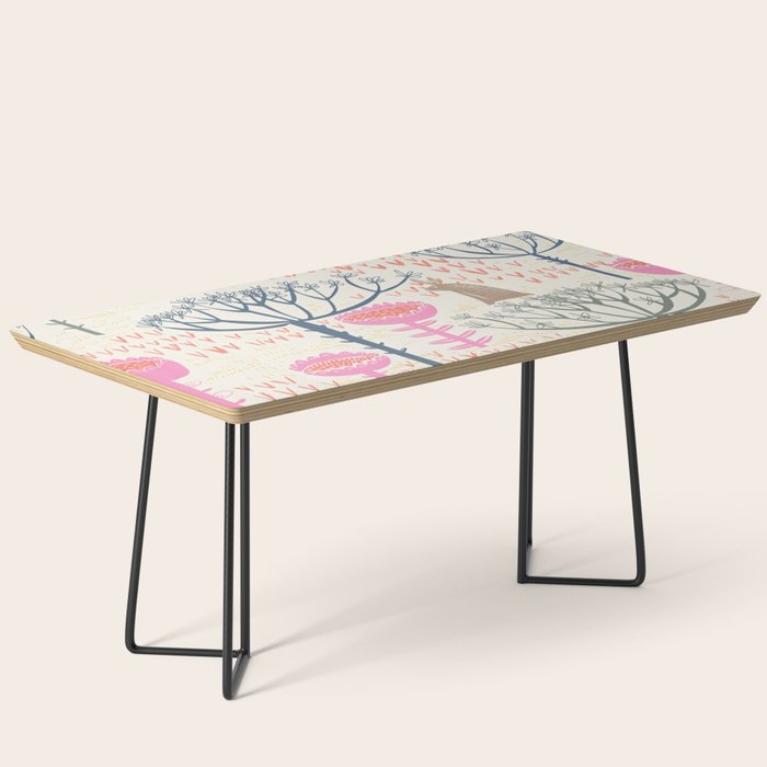 Block print scandinavian meadow Coffee Table Gallery Image 1
