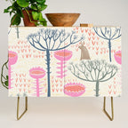 Block print scandinavian meadow Credenza Gallery Image 1