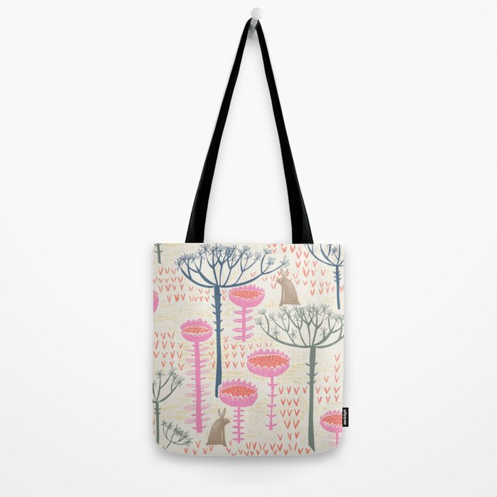 Block print scandinavian meadow Tote Bag Gallery Image 2