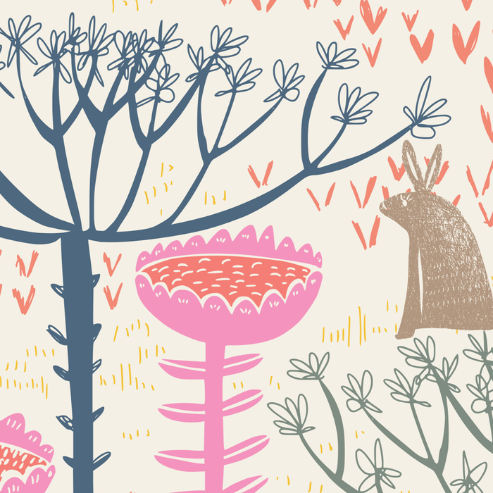 Block print scandinavian meadow Coffee Mug Gallery Image 2