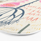 Block print scandinavian meadow Bath Mat Gallery Image 3