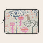 Block print scandinavian meadow Laptop Sleeve Gallery Image 1
