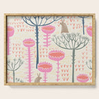 Block print scandinavian meadow Serving Tray Gallery Image 1
