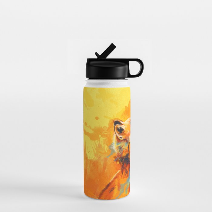 Blissful Light - Fox portrait Water Bottle Gallery Image 1