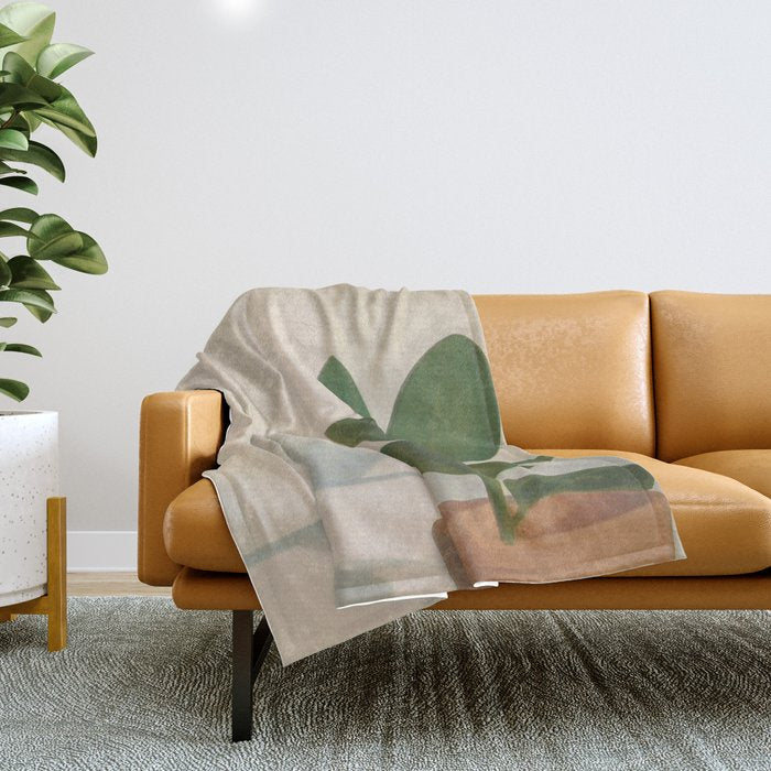 Little Pot Plant Throw Blanket Gallery Image 1