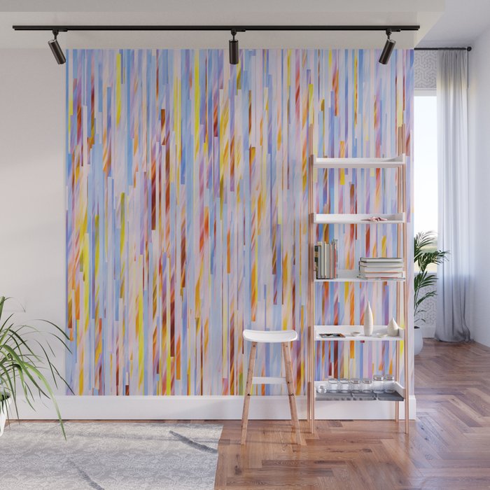 Urban Living | Abstract Geometric Shapes Digital Painting | eclectic Modern Contemporary Boho Chic Wall Mural Gallery Image 1