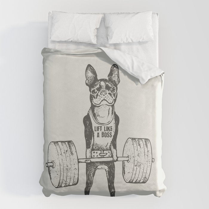 Boston Terrier Lift Duvet Cover Gallery Image 1