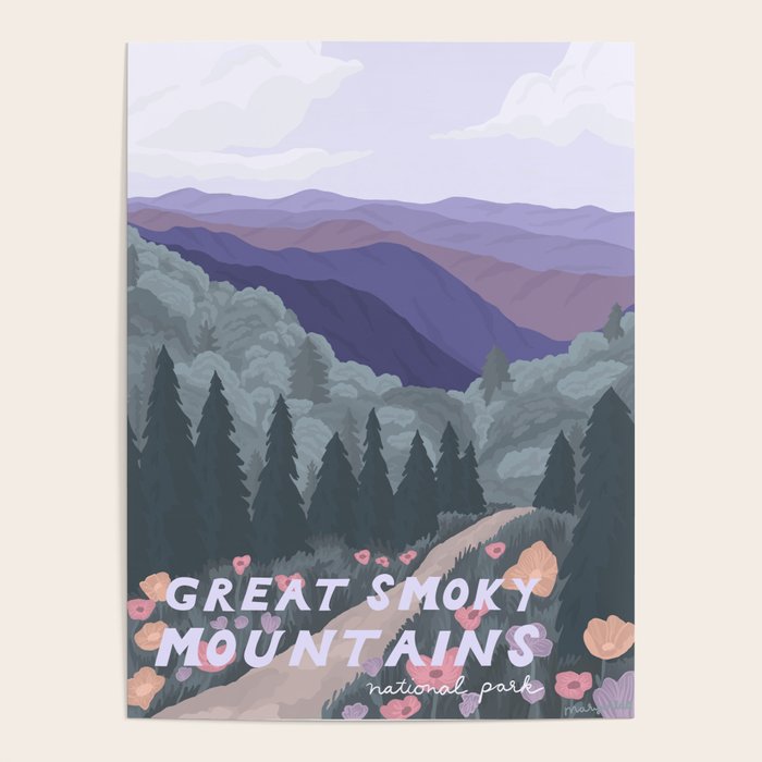 Great Smoky Mountains National Park, National Parks Illustrated, Gatlinburg, Tennessee  Poster Gallery Image 4