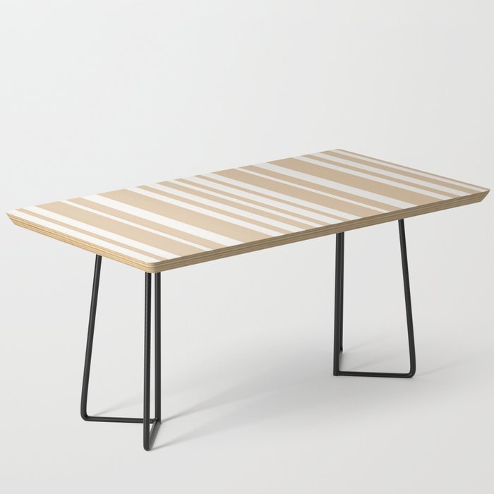 Classic Stripes XLIII - Neutral Tan Coffee Table Gallery Image 1