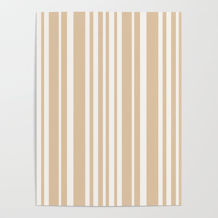 Classic Stripes XLIII - Neutral Tan Poster Gallery Image 1