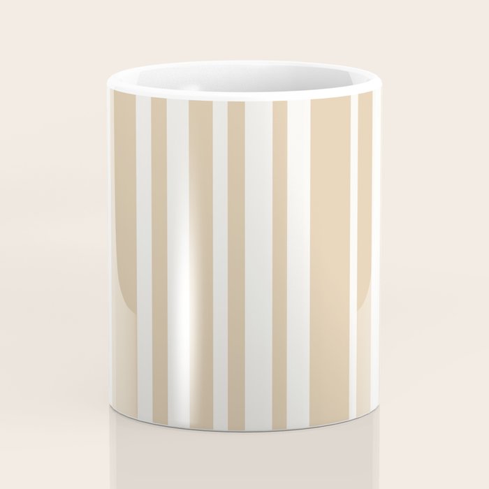 Classic Stripes XLIII - Neutral Tan Coffee Mug Gallery Image 4