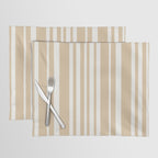 Classic Stripes XLIII - Neutral Tan Placemat Gallery Image 1
