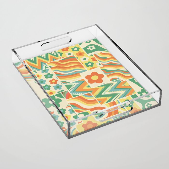 Patchwork #3 Acrylic Tray Gallery Image 1