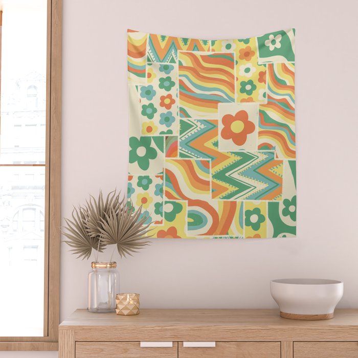 Patchwork #3 Wall Tapestry Gallery Image 2