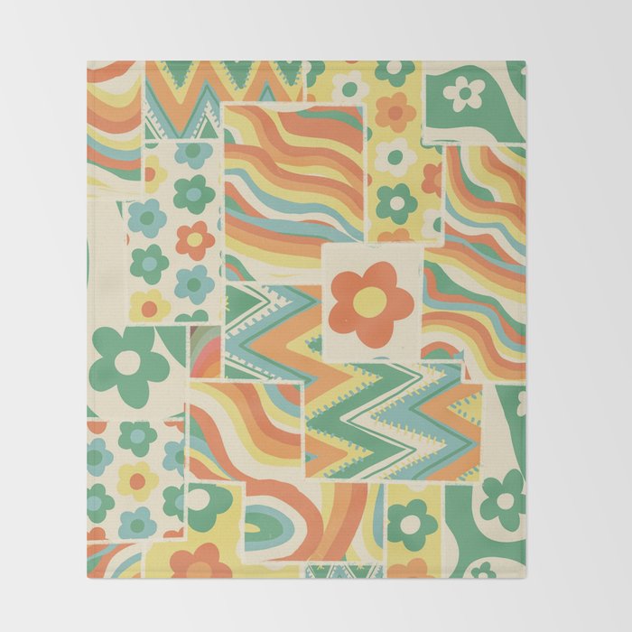 Patchwork #3 Throw Blanket Gallery Image 2