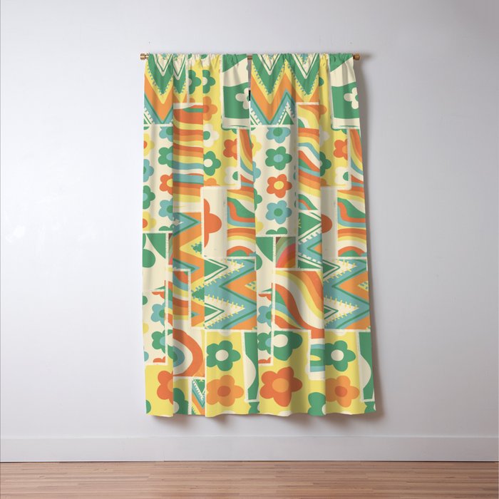 Patchwork #3 Window Curtain Gallery Image 3