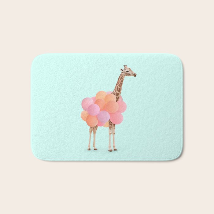 GIRAFFE PARTY Bath Mat Gallery Image 1