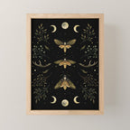 Death Head Moths Night Mini Art Print Gallery Image 1