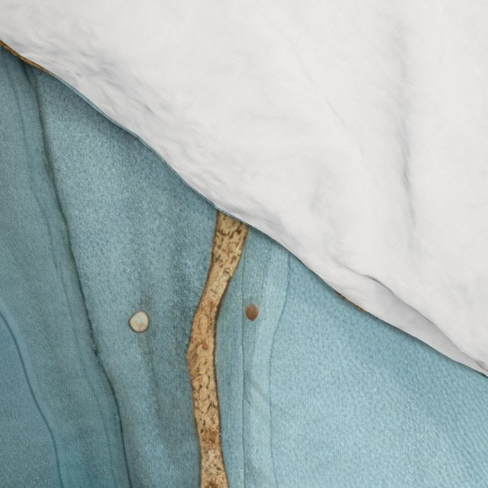 Magnific Marble Glam Teal Gold Luxury Comforter Gallery Image 4