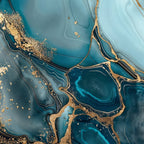Magnific Marble Glam Teal Gold Luxury Coffee Mug Gallery Image 2