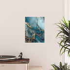 Magnific Marble Glam Teal Gold Luxury Poster Gallery Image 2
