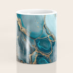 Magnific Marble Glam Teal Gold Luxury Coffee Mug Gallery Image 4