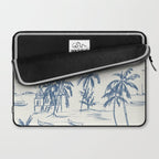 Blue Beach Pattern Laptop Sleeve Gallery Image 2