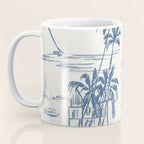 Blue Beach Pattern Coffee Mug Gallery Image 3