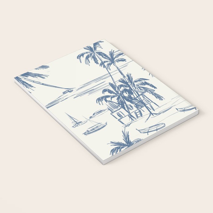 Blue Beach Pattern Notebook Gallery Image 3