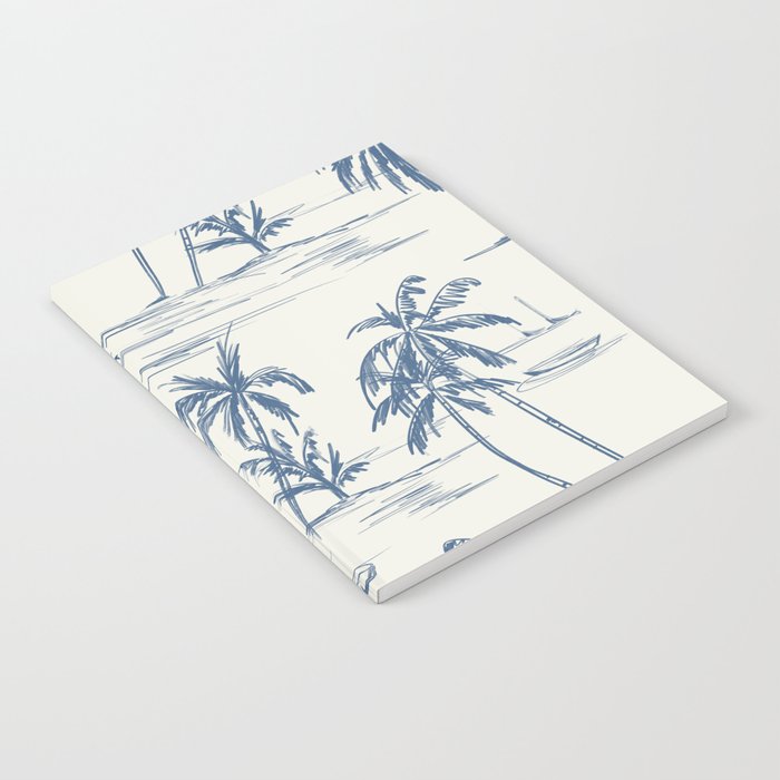 Blue Beach Pattern Notebook Gallery Image 2
