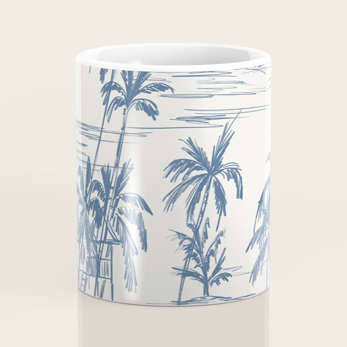 Blue Beach Pattern Coffee Mug Gallery Image 4
