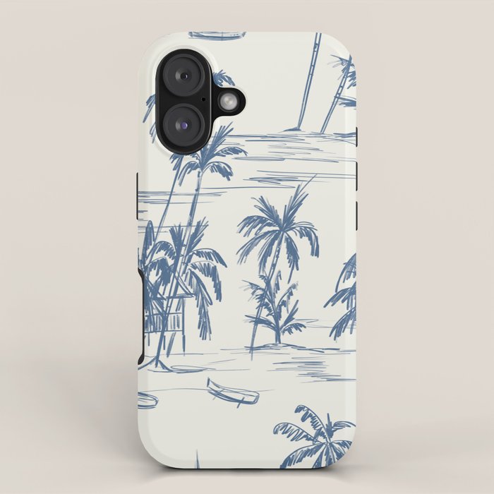 Blue Beach Pattern iPhone Case Gallery Image 1