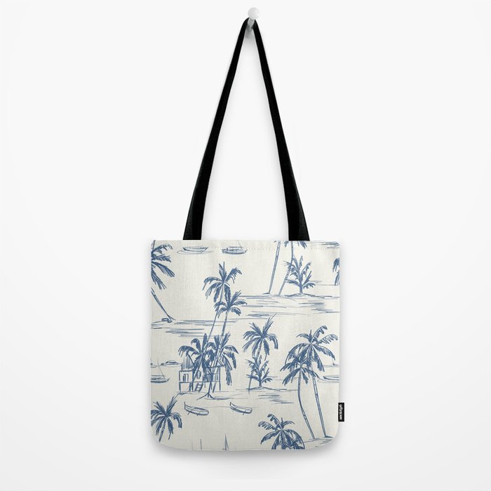 Blue Beach Pattern Tote Bag Gallery Image 2