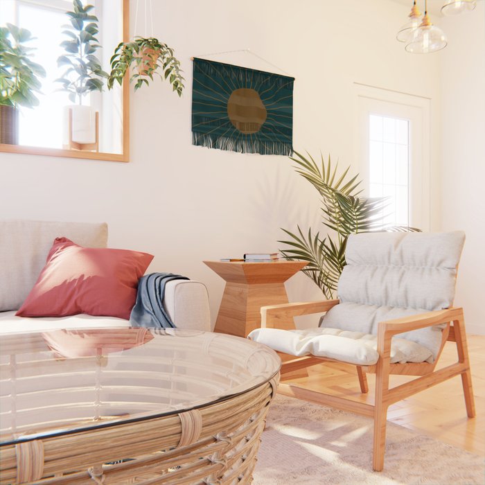 Minimal Sunrays - Teal Wall Hanging Gallery Image 2
