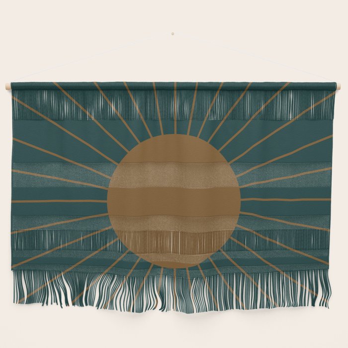 Minimal Sunrays - Teal Wall Hanging Gallery Image 1
