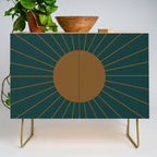 Minimal Sunrays - Teal Credenza Gallery Image 1