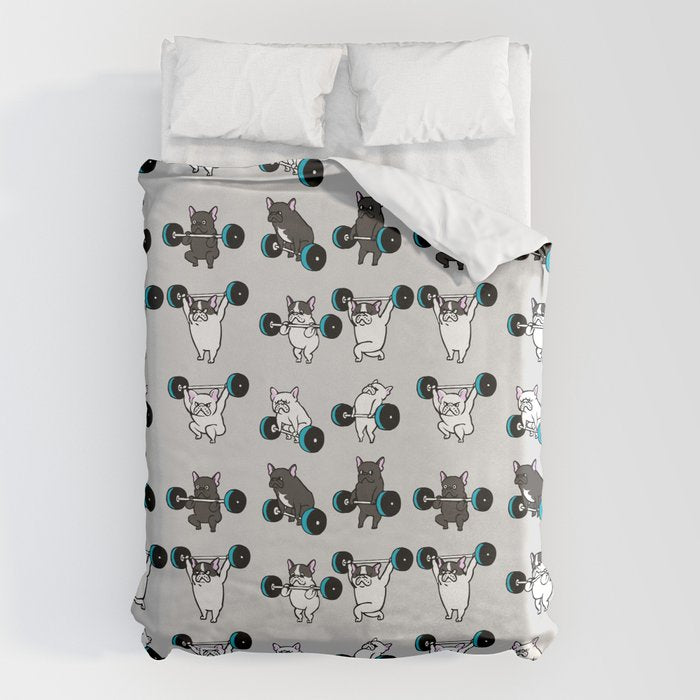 OLYMPIC LIFTING FRENCHIE Duvet Cover Gallery Image 6