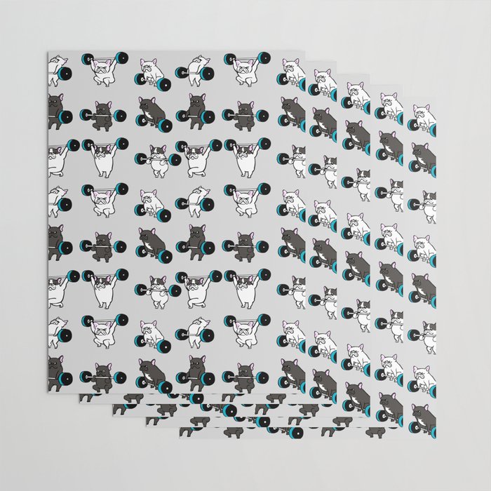OLYMPIC LIFTING FRENCHIE Wrapping Paper Gallery Image 3