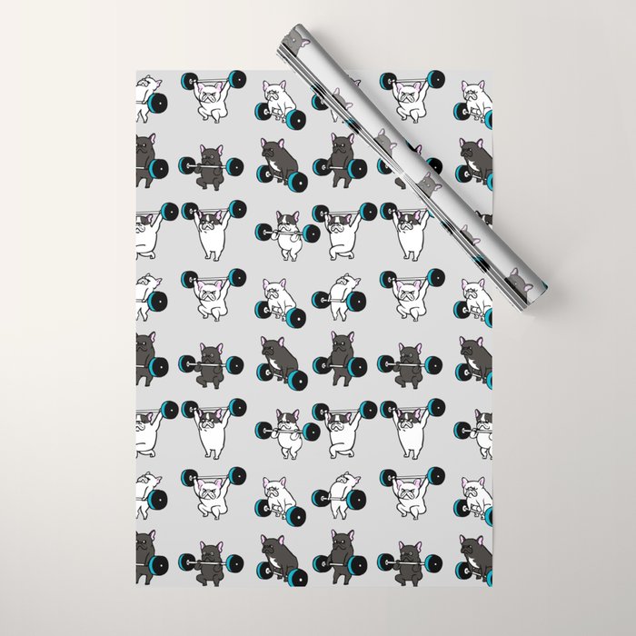 OLYMPIC LIFTING FRENCHIE Wrapping Paper Gallery Image 1