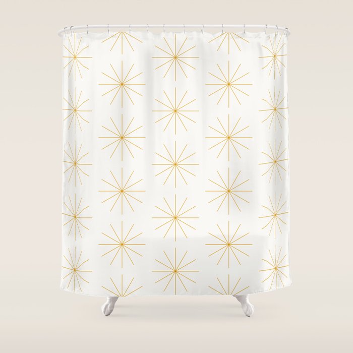 Minimalist Starburst Pattern XIX Shower Curtain Gallery Image 1
