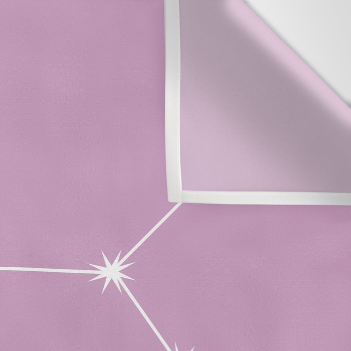 Sagittarius Zodiac Star Constellation Line Art Pastel Lilac Wall Tapestry Gallery Image 3