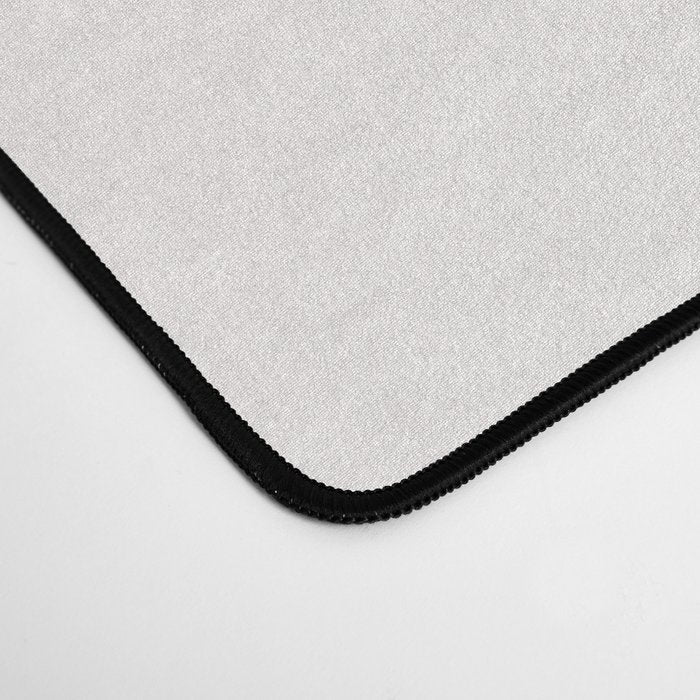 Abstract Shapes 94 in Mustard Yellow and Pale Pink (Rainbow Abstraction) Desk Mat Gallery Image 4