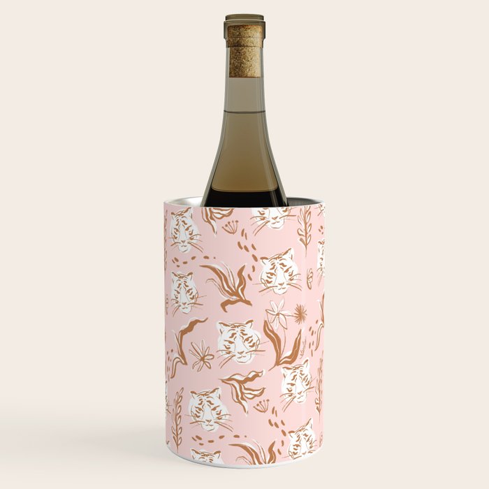 Pink Abstract Tiger Pattern Wine Chiller Gallery Image 3