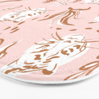 Pink Abstract Tiger Pattern Bath Mat Gallery Image 3