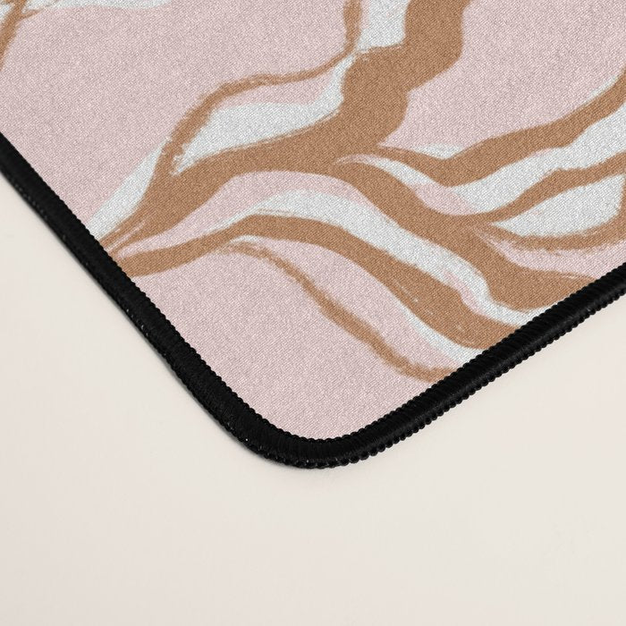 Pink Abstract Tiger Pattern Desk Mat Gallery Image 4