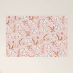 Pink Abstract Tiger Pattern Welcome Mat Gallery Image 1