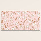 Pink Abstract Tiger Pattern Desk Mat Gallery Image 3