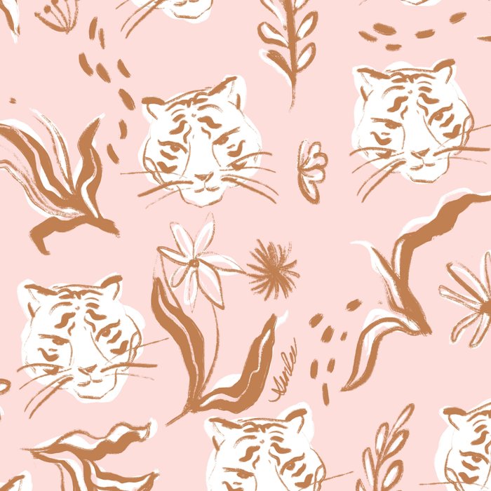 Pink Abstract Tiger Pattern Coffee Mug Gallery Image 2