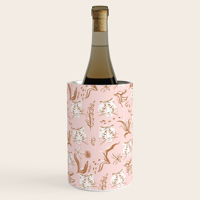 Pink Abstract Tiger Pattern Wine Chiller Gallery Image 2